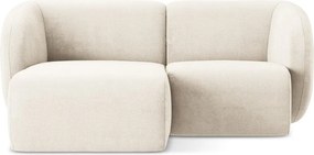 Bézs zsenília sarokkanapé (bal oldali-heverő résszel) Lani – Makamii