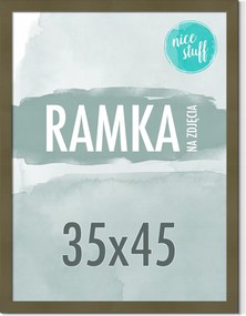 Képkeret 35x45 Képkeret Fotó 45x35 Olívazöld