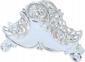 Ezüst színű, díszített fém szalvétatartó
