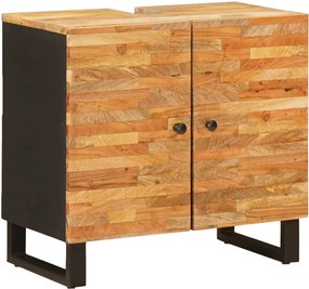 vidaXL Fürdőszobai mosdószekrény tárolóval Természetes 62 x 33 x 58 cm