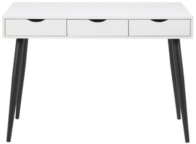 Stílusos íróasztal Nature 110 cm fehér-fekete