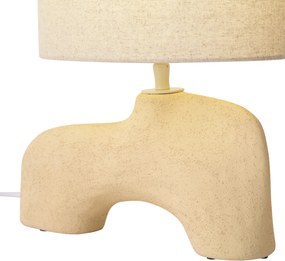 Wabi Sabi asztali lámpa bézs vászon búrával 35 cm - Florence