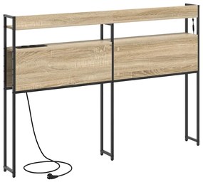 Fejtámla LED -es lámpákkal sonoma tölgy 120 cm Faanyag