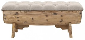 tömör fa és szövet tárolópad 103 x 51 x 44 cm