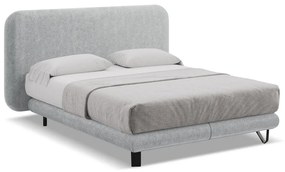Világosszürke boxspring ágy 140x200 cm Ilima – Makamii