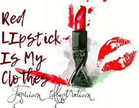 Flizelin fotótapéta Piros ajkak divat és stílus illusztráció 200x140 +ragasztó
