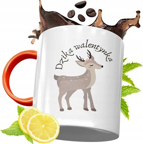 Narancssárga Bögre Valentin Napra Lányoknak, fényképes nyomattal