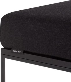 Fekete kárpitozott ülőke Feo – noo.ma