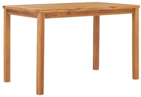 vidaXL tömör tíkfa kerti étkezőasztal 120 x 70 x 77 cm