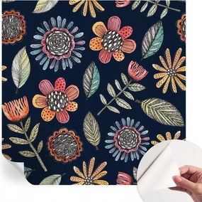 Modern öntapadós fali fotótapéta Virágos mozaik 250x250 cm