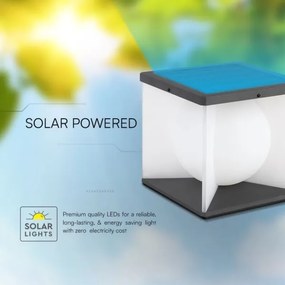 LED Napelemes fali lámpa LED/3W/3,7V IP65 3000K