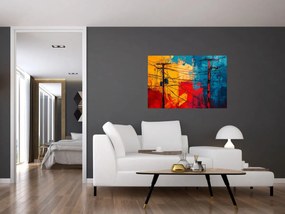 Kép - Absztrakt elektromos vezetékek (90x60 cm)