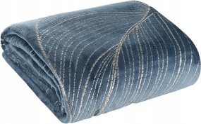 Ágytakaró Blanca 150x200 sötétkék arany