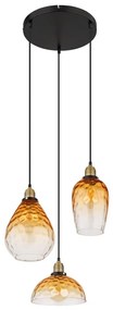 Globo 15786-3H1 - Csillár zsinóron SALVY 3xE27/60W/230V átm. 46 cm narancs