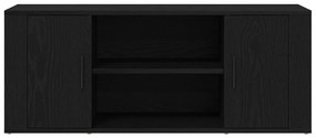 TV Szekrény Fekete Tölgy 100x35x40 cm Szerelt Fa