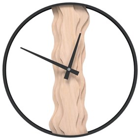 barna vas és tölgyfa falióra Ø35 cm