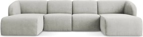 Világosszürke zsenília sarokkanapé (U alakú) Lani – Makamii