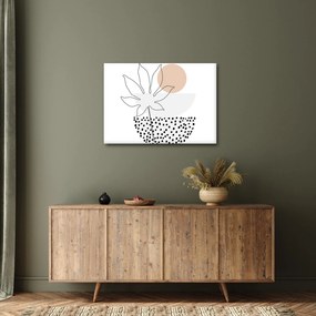 Kép - Vonal művészet virágok N⁰3 (70x50 cm)
