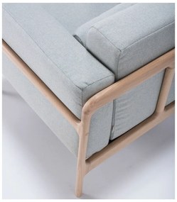 Fawn tölgyfa fotel kékesszürke szövet ülőrésszel - Gazzda