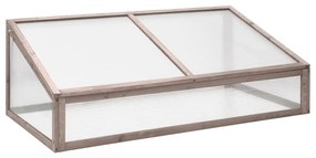 szürke fenyőfa melegház 110 x 58,5 x 39 cm