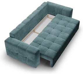 Luca kék kinyitható bársonykanapé - Milo Casa