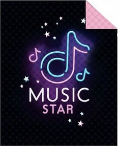 Holland ifjúsági ágytakaró 170x210 music kétoldalas steppelt ágyhoz