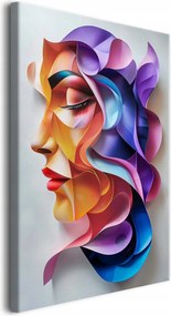 Színes falikép a nappaliba Női portré 3D hatással 80x120