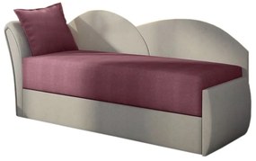 AGA kinyitható kanapé, 200x80x75 cm, lila/szürke, balos