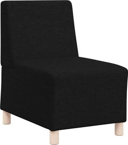 vidaXL moduláris kanapéegység karfa nélkül, fekete, szövetből készült, 55 cm