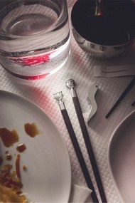 Luxus fa evőpálcika tartóval, Alessandro - Alessi