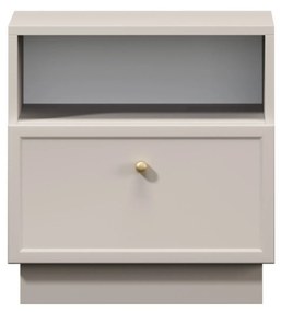 Lorini éjjeliszekrény 45 cm - kasmír / arany fogantyú