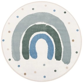 Zöld-elefántcsont színű gyerek szőnyeg ø120 cm Joyful Mint – FD