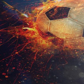 Kép - Futball-labda a tűzben (120x50 cm)