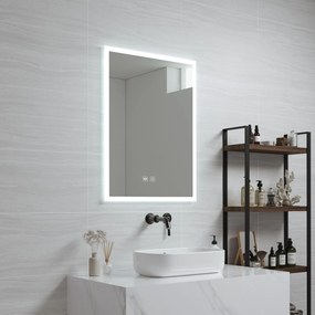 [pro.tec] LED fürdőszobai tükör Scafa 45x60 cm fehér
