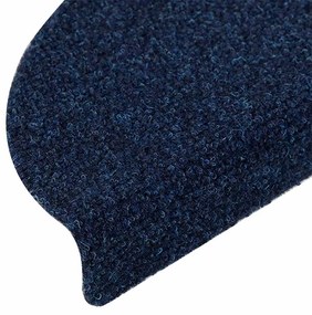 öntapadós lépcsőszőnyegek 30 db, 56 x 17 x 3 cm, sötétkék, félkör alakú