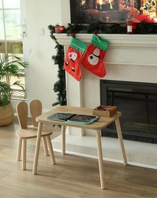 Gyermekasztal és székek 2 db Bunny One Chair Set -Brown