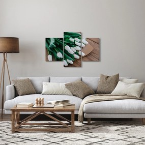 Egy csokor fehér tulipán képe (90x60 cm)