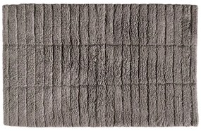 Tiles szürkésbarna pamut fürdőszobai kilépő, 80 x 50 cm - Zone