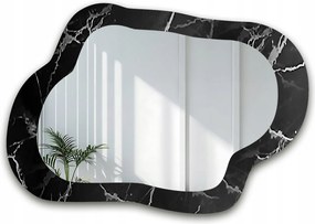 Marble Griso szabálytalan tükör fekete-ezüst márvány140x98