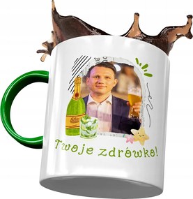 Zöld Bögre Sławomir Mentzen XD Ajándék Nyomtatott Fotóval