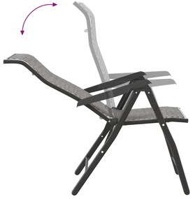 2 db szürke polyrattan összecsukható kerti szék