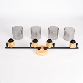 Brilagi - HYGGE spotlámpa 4xE14/15W/230V kaucsukfa/füstszínű