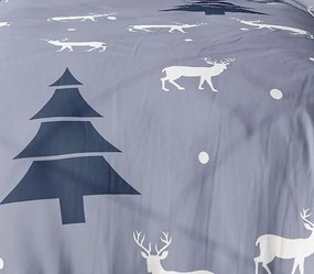 FLANEL mintájú ágyneműhuzat Homa CHRISTMAS GREY ROMANCE 140x200 cm