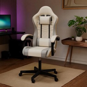 Juskys HyperSeat irodai szék - bézs/szürke