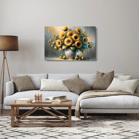 Kép – Napraforgós váza (90x60 cm)