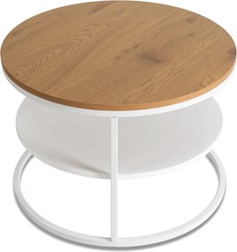 Asztal tölgy/fehér színben BEST