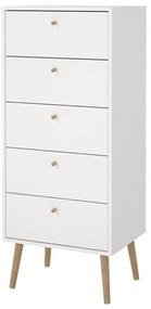 Fehér magas komód 50x120 cm Bodo – Tvilum