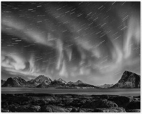 Poszterek 50x40 Északi fény Norvégia