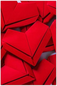 Poszter 60x90 Papír szív origami