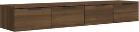 vidaXL 2 db barna tölgyszínű szerelt fa fali szekrény 68x30x20 cm